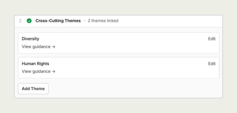 Cross-Cutting Themes